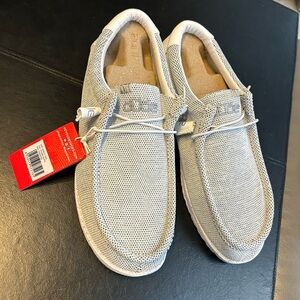 Hey Dude Lightweight Knit Slip-On Shoes - Light Gray